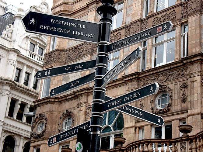 signs in London overlay