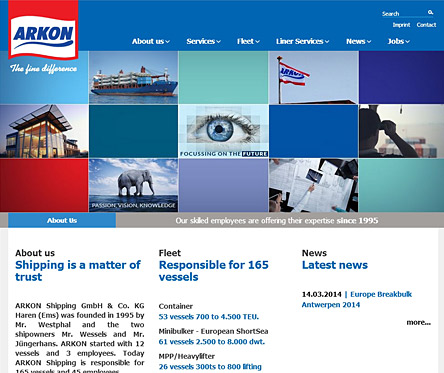 arkon-shipping.com screenshot